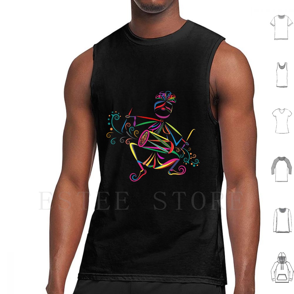 Musical Instrument Of India - Rompi Tank Top Pemain Dhol Tanpa