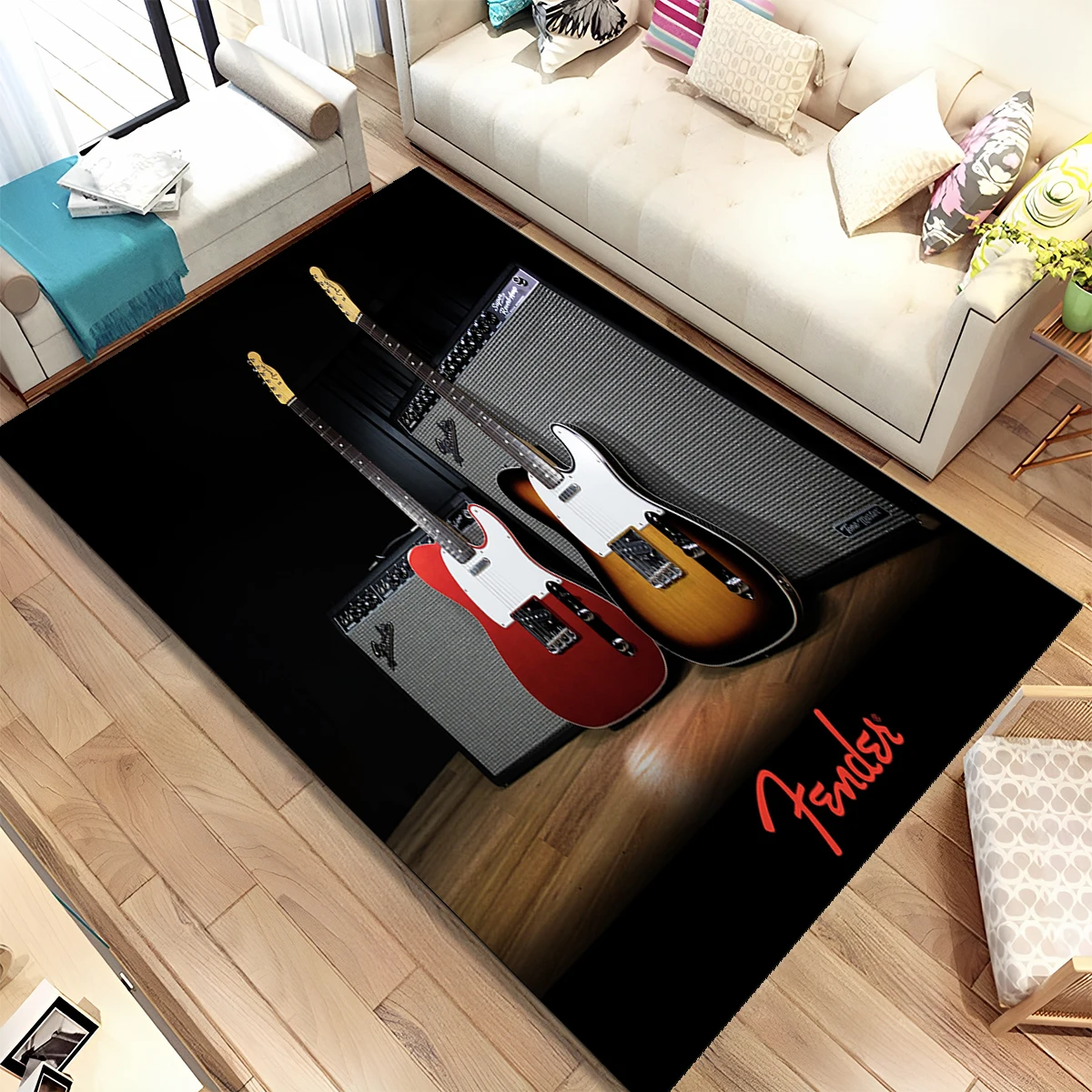 Musical Instruments Online - Karpet Musik 3D Fender Gitar Bass