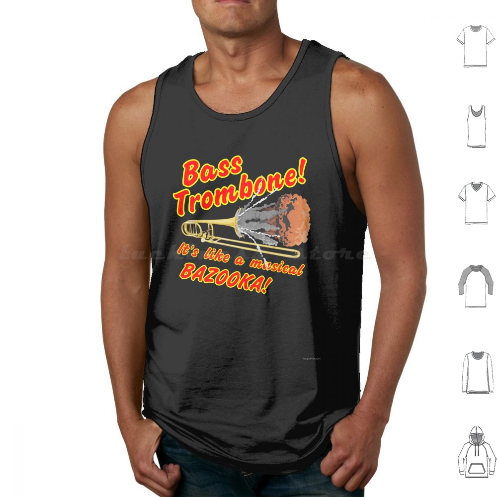 Musical Instrument Bazooka - Bass Trombone Musical Bazooka Tank Top