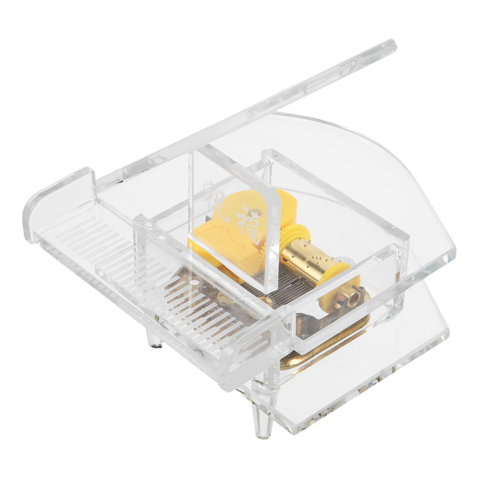 Musical Instrument Glass - Kotak Musik Piano Kaca Transparan Kotak