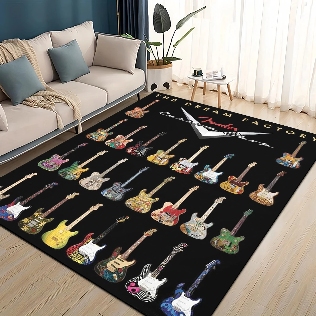 Musical Instruments Online - Karpet Musik Instrumen Gitar Logo Fender