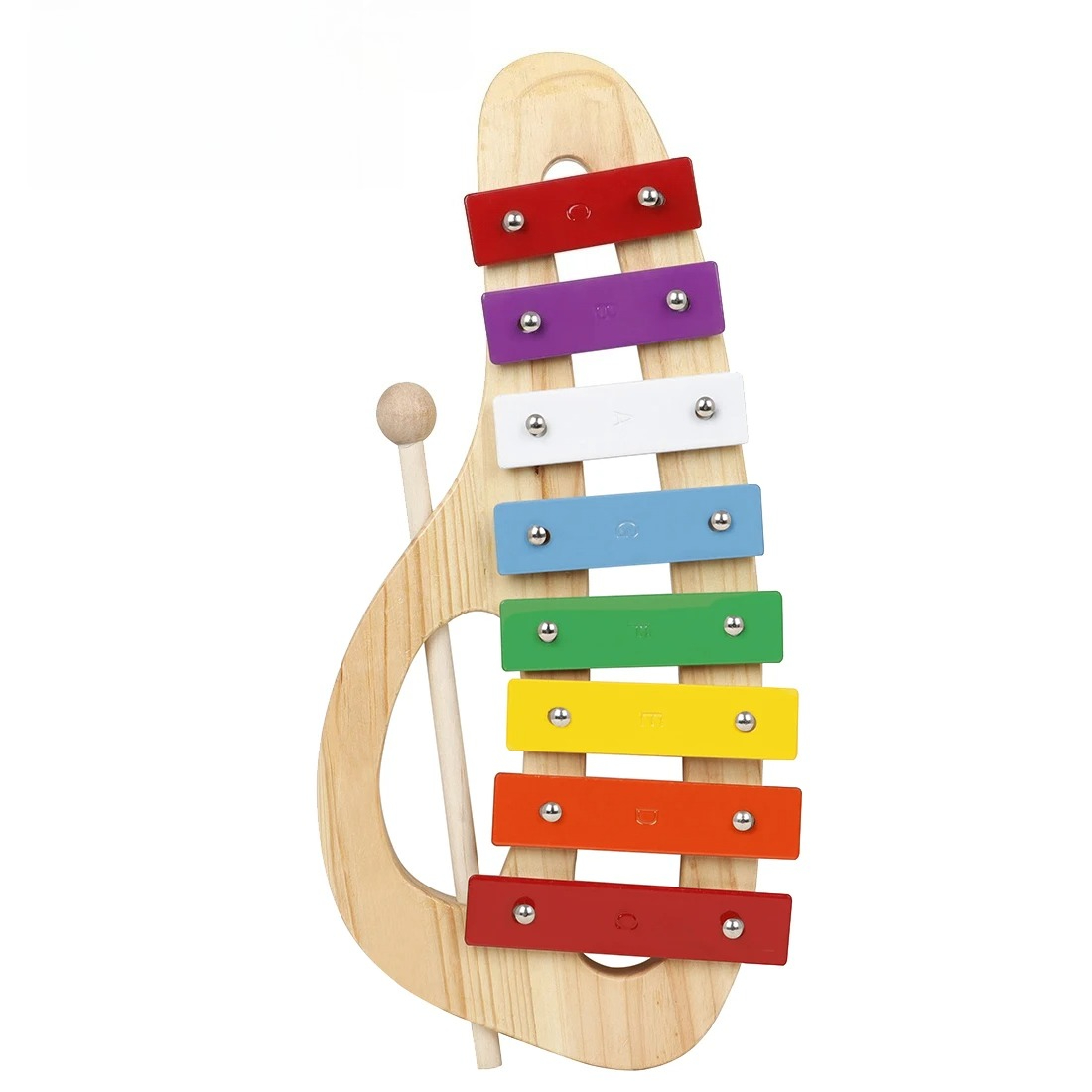 Musical Instrument Mallet - Xylophone Pelangi 8 Nada, Perkusi Lembaran
