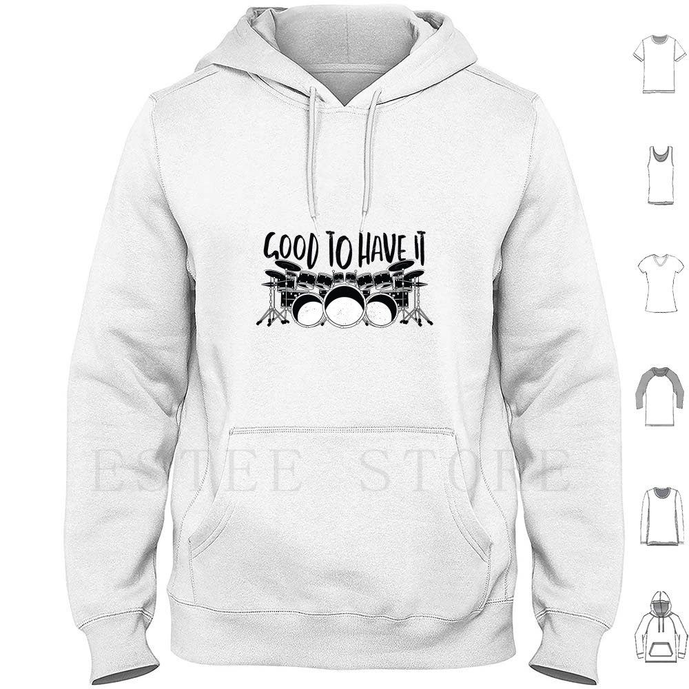Musical Instrument Quotes - Baik Memiliki Set Drum Hoodie Lengan