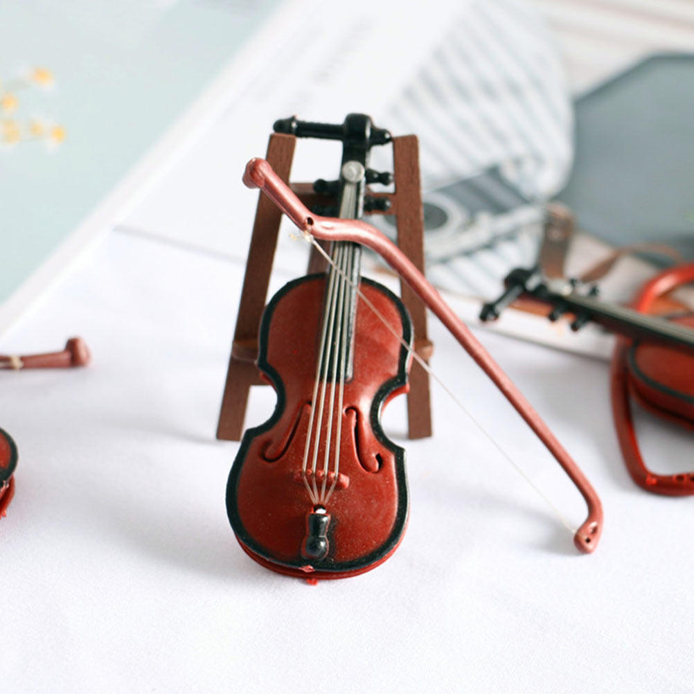 Musical Instrument Xmas Ornaments - 2 Buah Ornamen Biola Mini, Alat