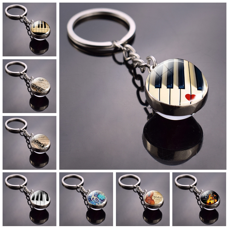 Musical Instrument Glass - Gantungan Kunci Piano, Instrumen Musik, Gambar