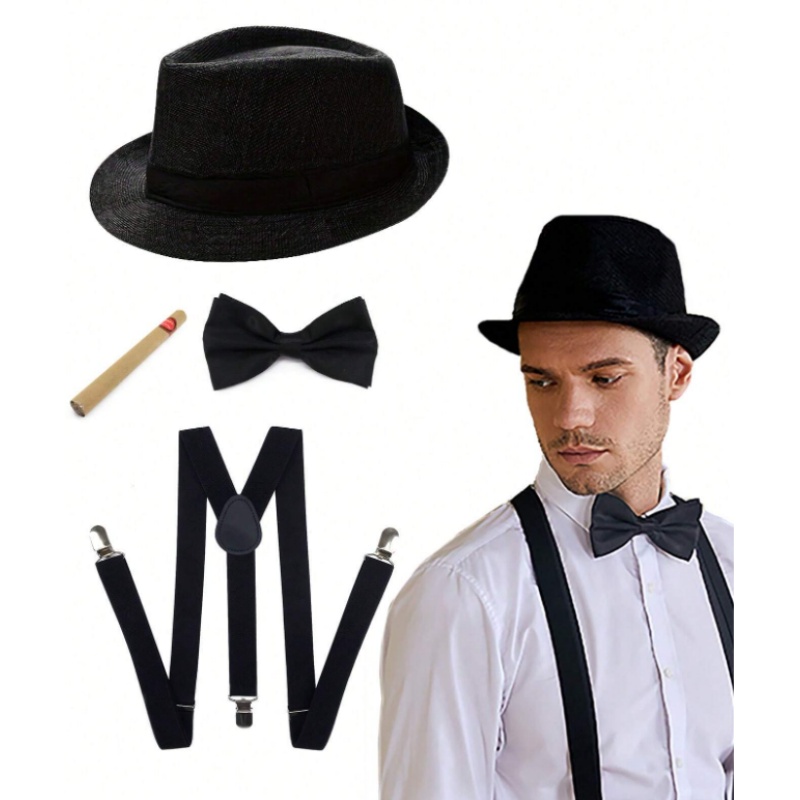 Musical Instrument Jazz - Set Kostum Gangster Pria Tahun 1920-an