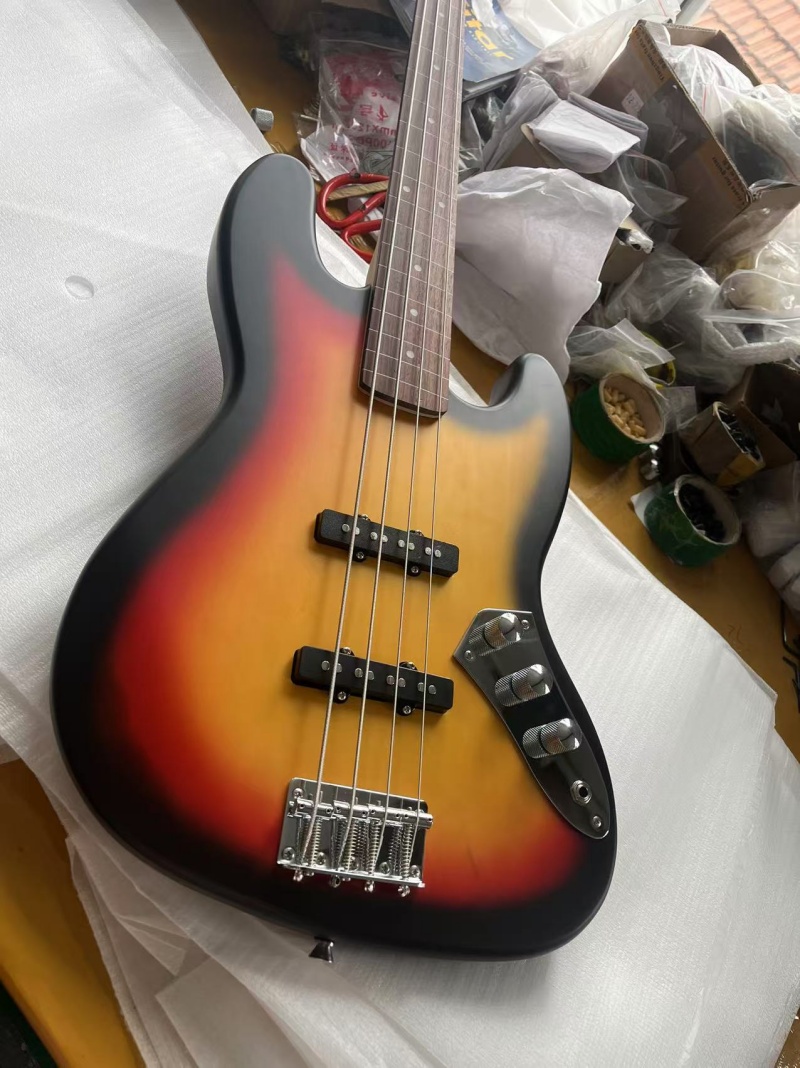 Bass Guitar Fretless - Pengiriman gratis bass elektrik 4 senar