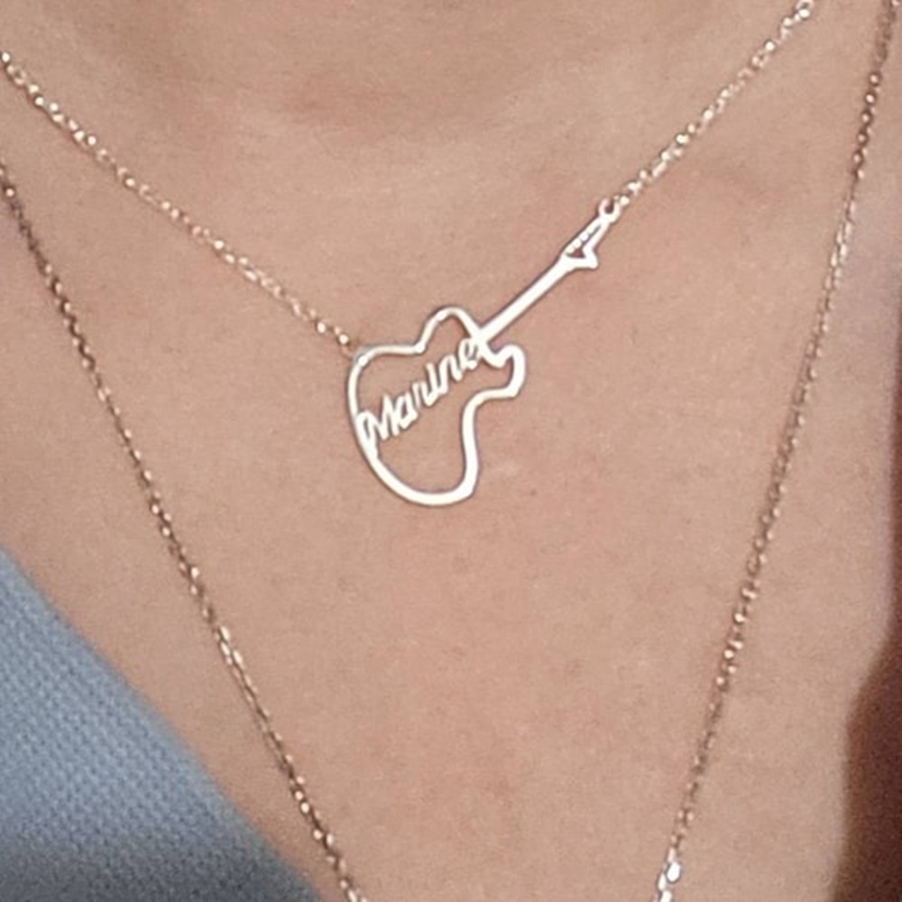 Kalung Nama Simbol Gitar yang  - Musical Instrument And Name ulasan dan harga