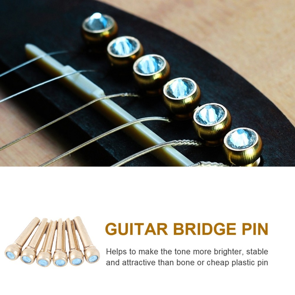 6 Buah Pin Jembatan Gitar Deko - Musical Instrument Glass ulasan dan harga