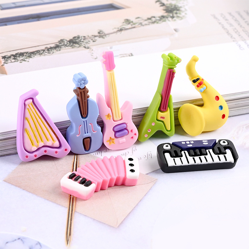 10pcs Kartun Kawaii Resin Mini - Musical Instrument Manufacturers ulasan dan harga