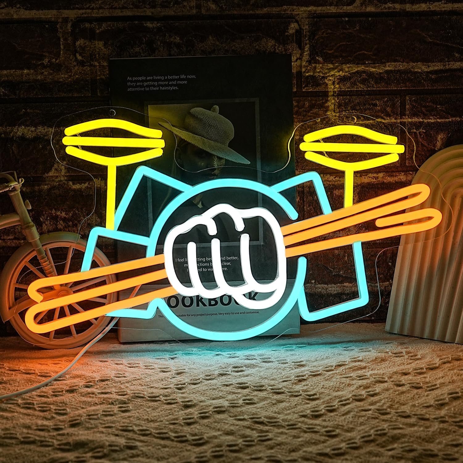 Lampu Neon LED Set Drum Berten - Musical Instrument Set ulasan dan harga