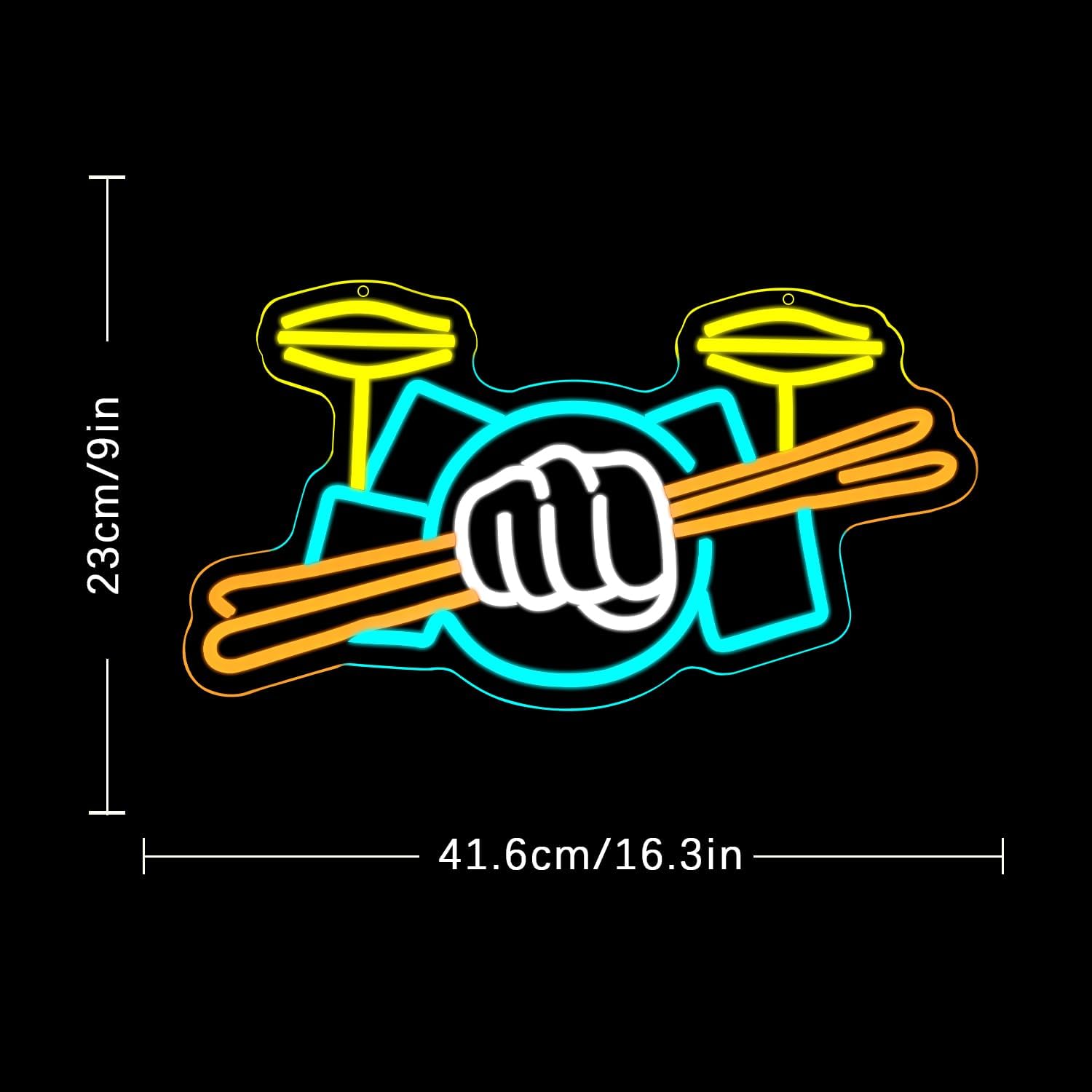 Lampu Neon LED Set Drum Berten - Musical Instrument Set ulasan dan harga