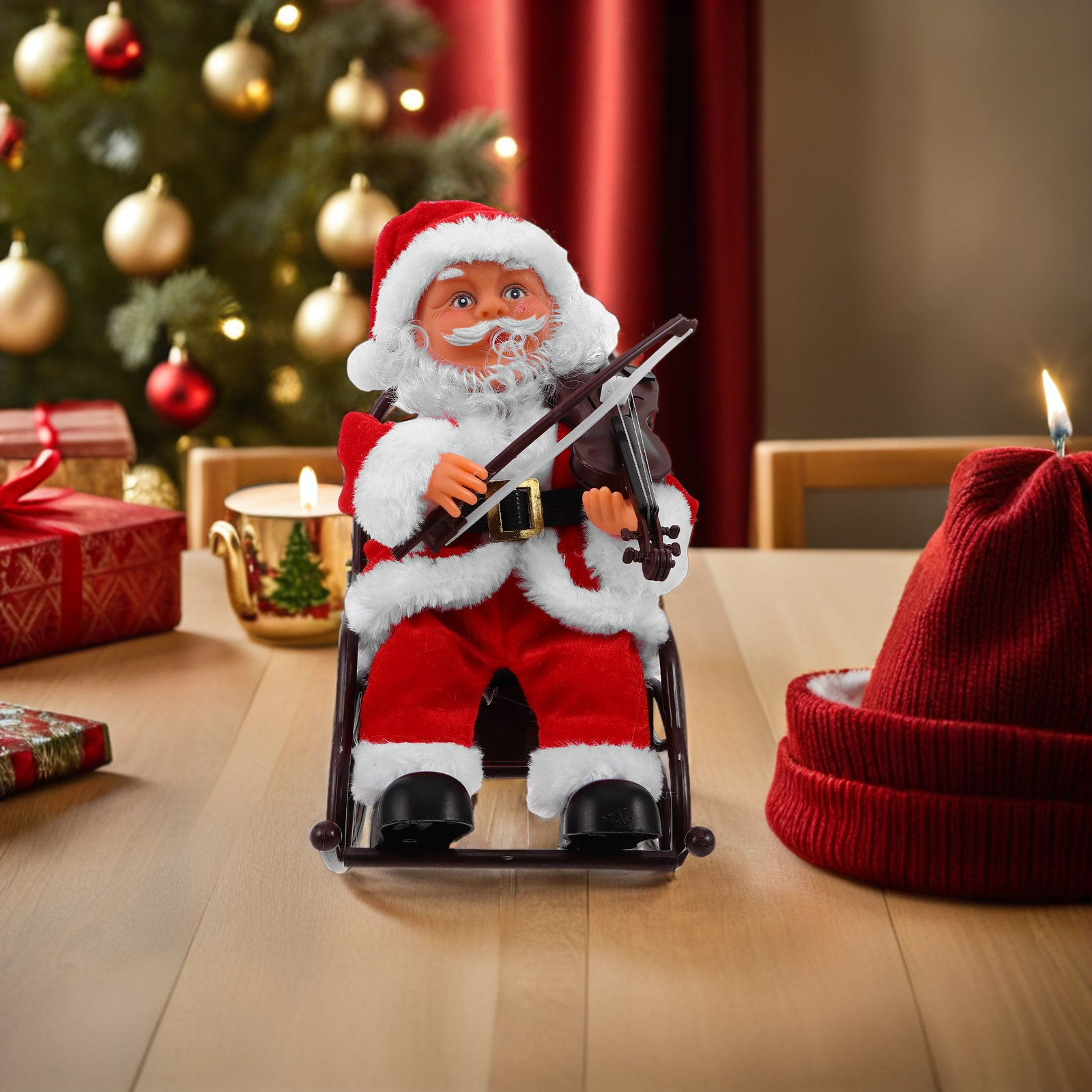 Sinterklas Elektrik yang Mengg - Musical Instrument Xmas Ornaments ulasan dan harga