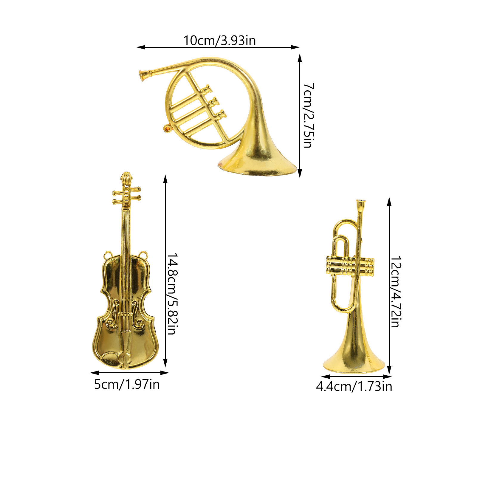 12Pcs Alat Musik Mini Natal Pl - Musical Instrument Xmas Ornaments ulasan dan harga