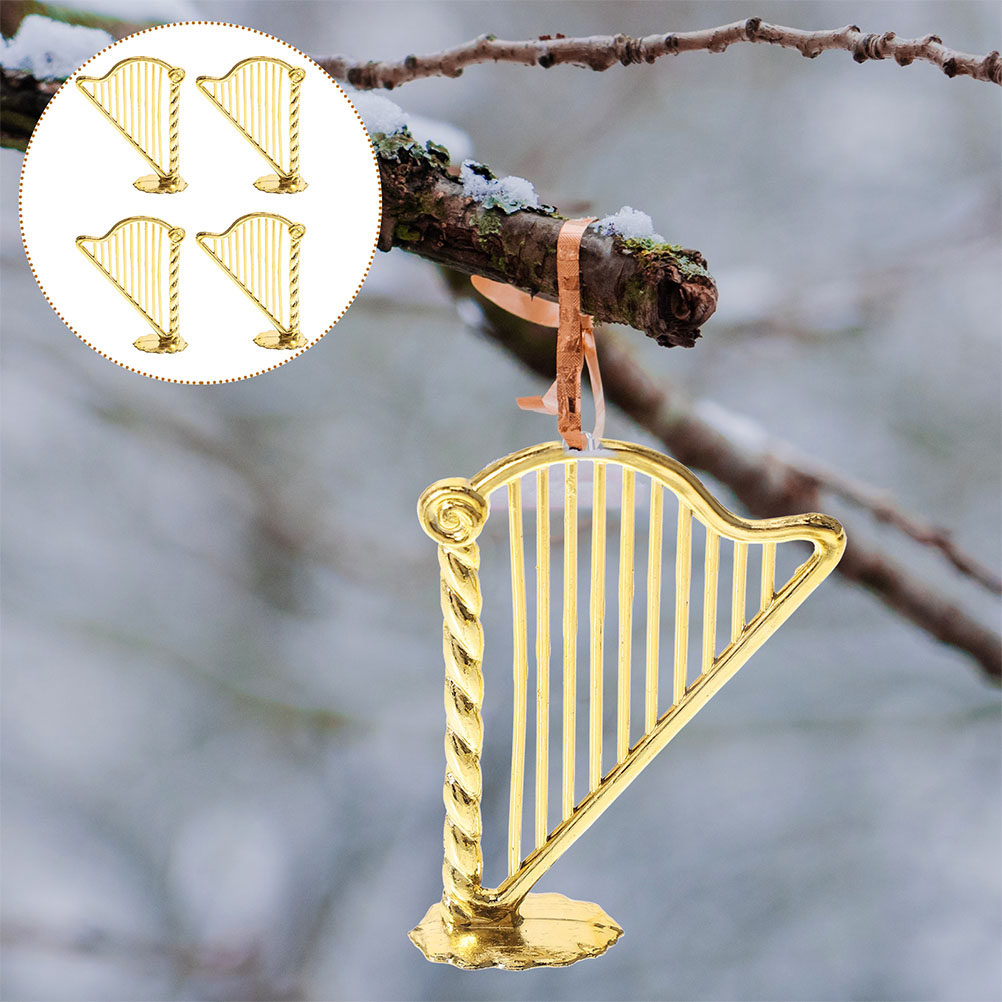 15Pcs Ornamen Gantung Harpa Mi - Musical Instrument Xmas Ornaments ulasan dan harga
