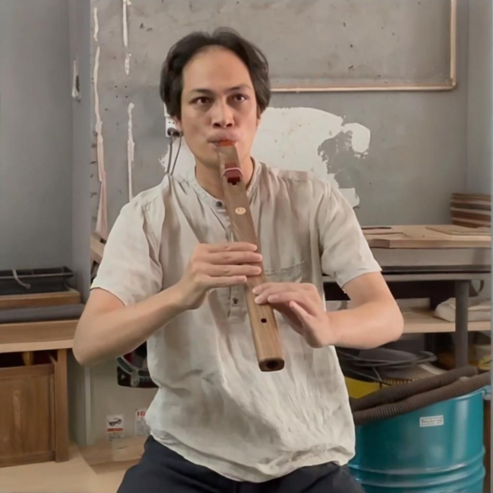 Seruling Kayu Vertikal Nada B/ - Musical Instrument Of India ulasan dan harga