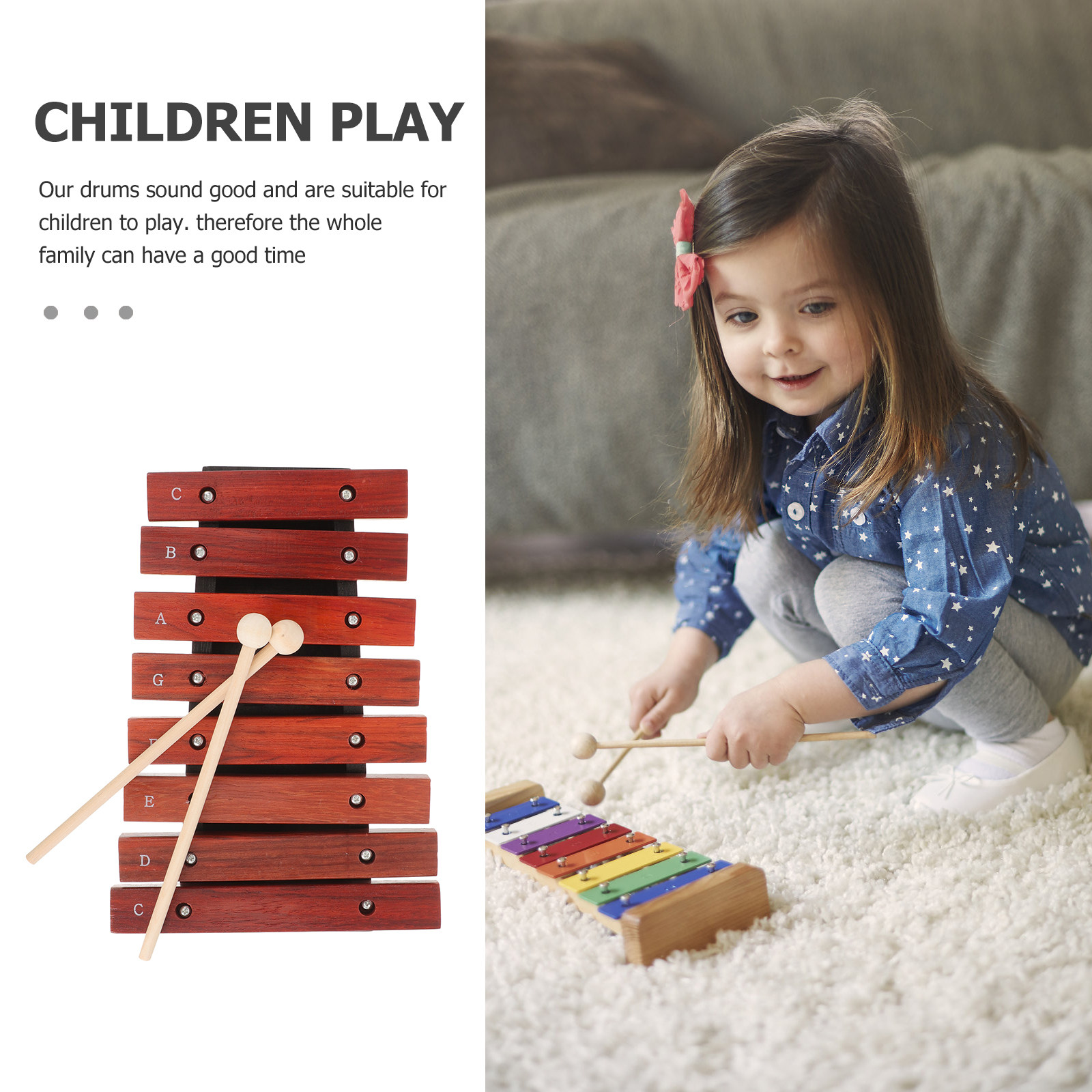 Xylophone Kayu untuk Pemula, A - Musical Instrument Mallet ulasan dan harga