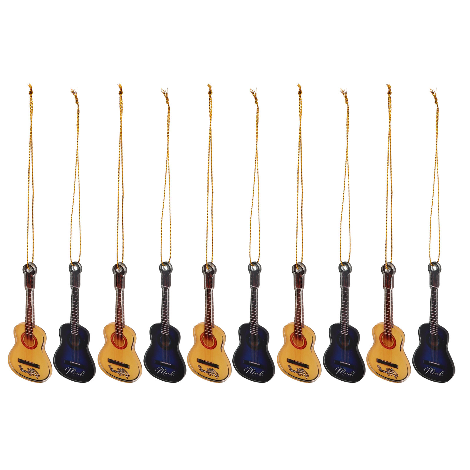 10 Buah Hiasan Gantung Gitar N - Musical Instrument Xmas Ornaments ulasan dan harga