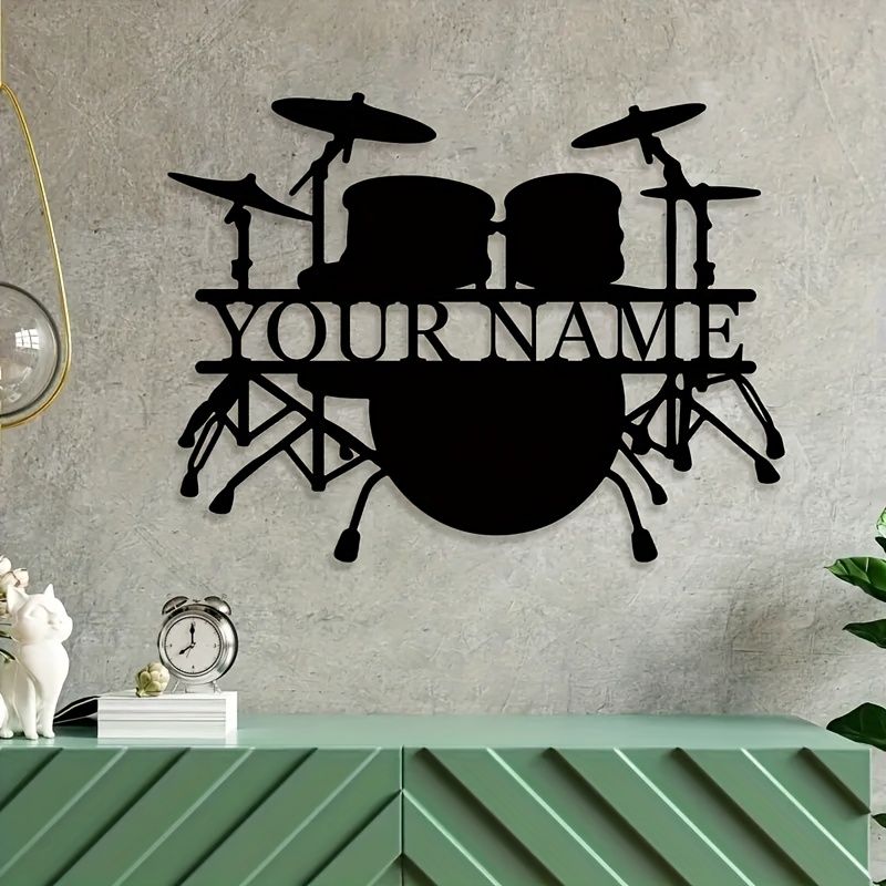 Papan Seni Dinding Logam Set D - Musical Instrument And Name ulasan dan harga