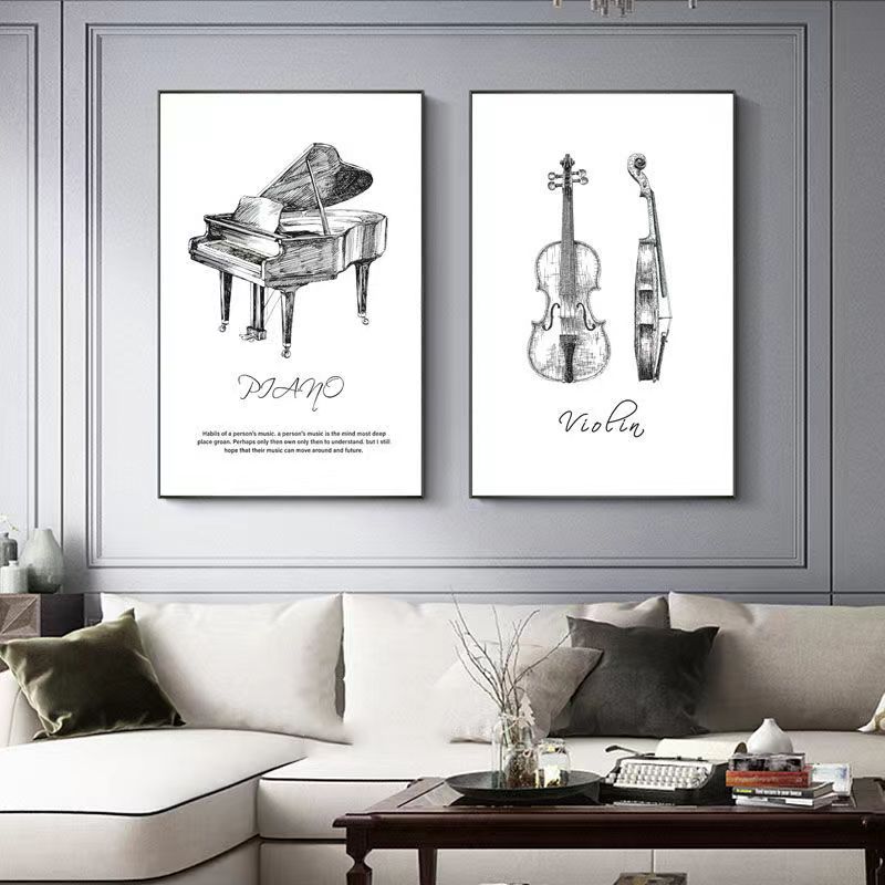 Lukisan Kanvas Modern Minimali - Musical Instrument Manufacturers ulasan dan harga