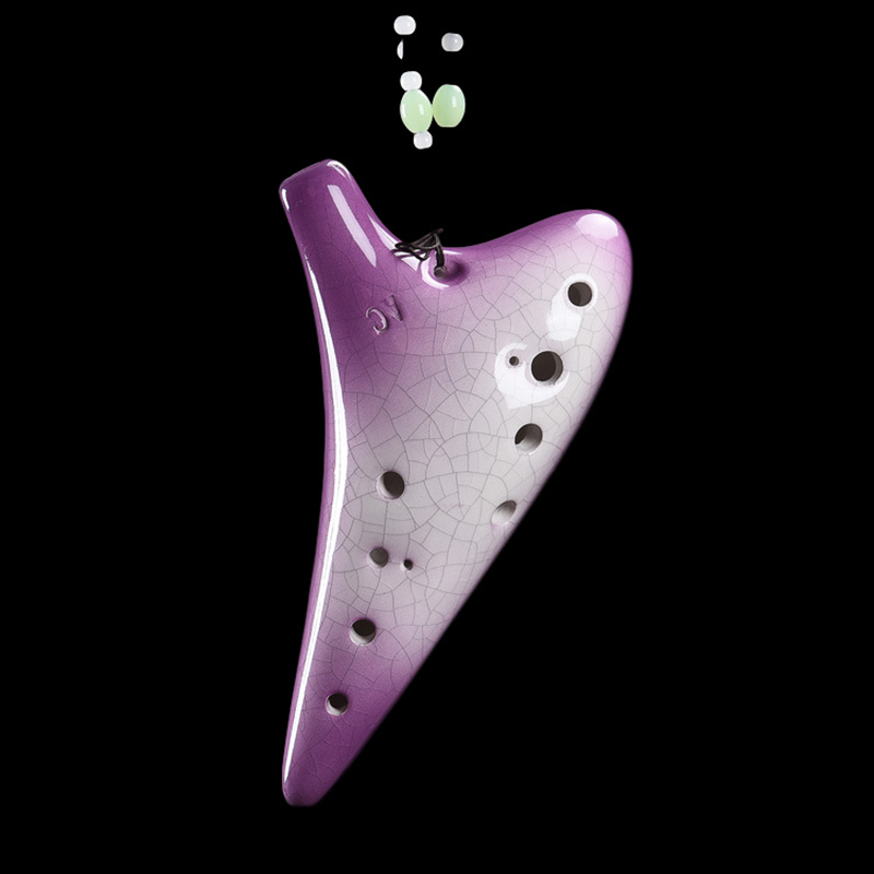 Ungu Keramik Ocarina 12 Lubang - Musical Instrument Zelda ulasan dan harga