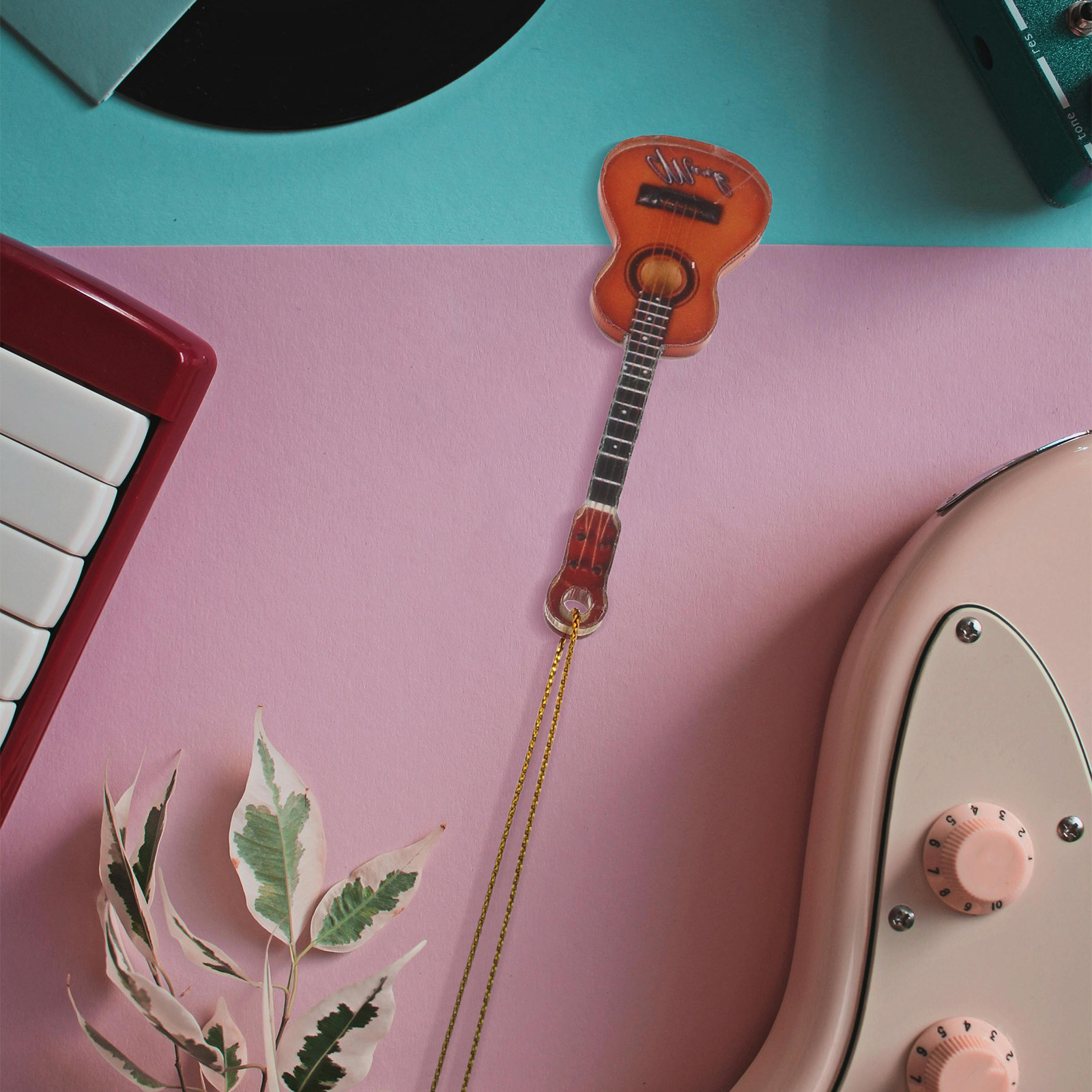 10Pcs Gitar Miniatur Hiasan Na - Musical Instrument Xmas Ornaments ulasan dan harga