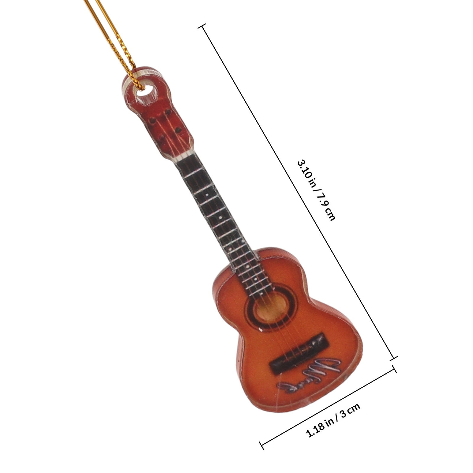 10Pcs Gitar Miniatur Hiasan Na - Musical Instrument Xmas Ornaments ulasan dan harga