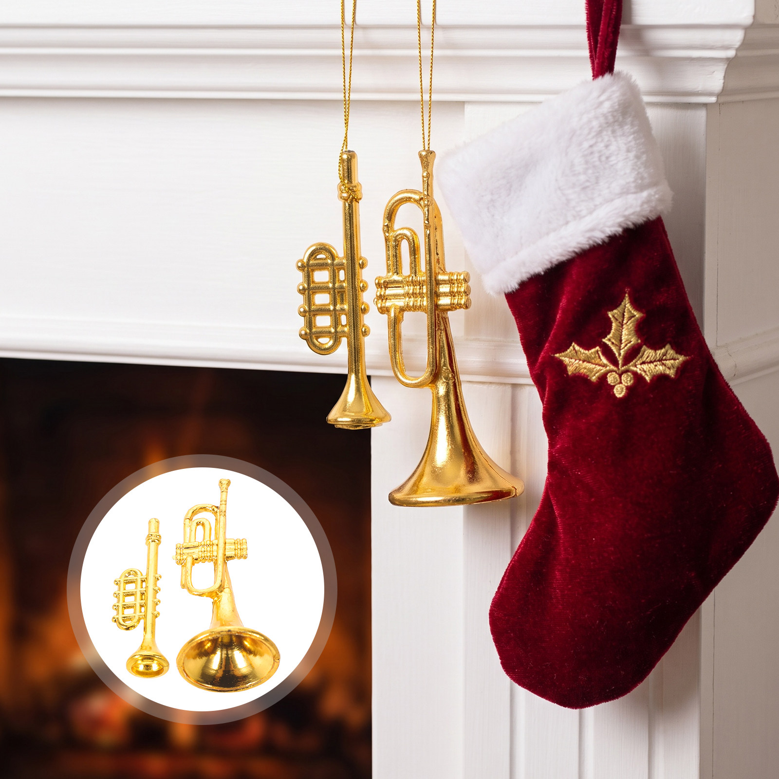 20Pcs Ornamen Pohon Natal Mini - Musical Instrument Xmas Ornaments ulasan dan harga