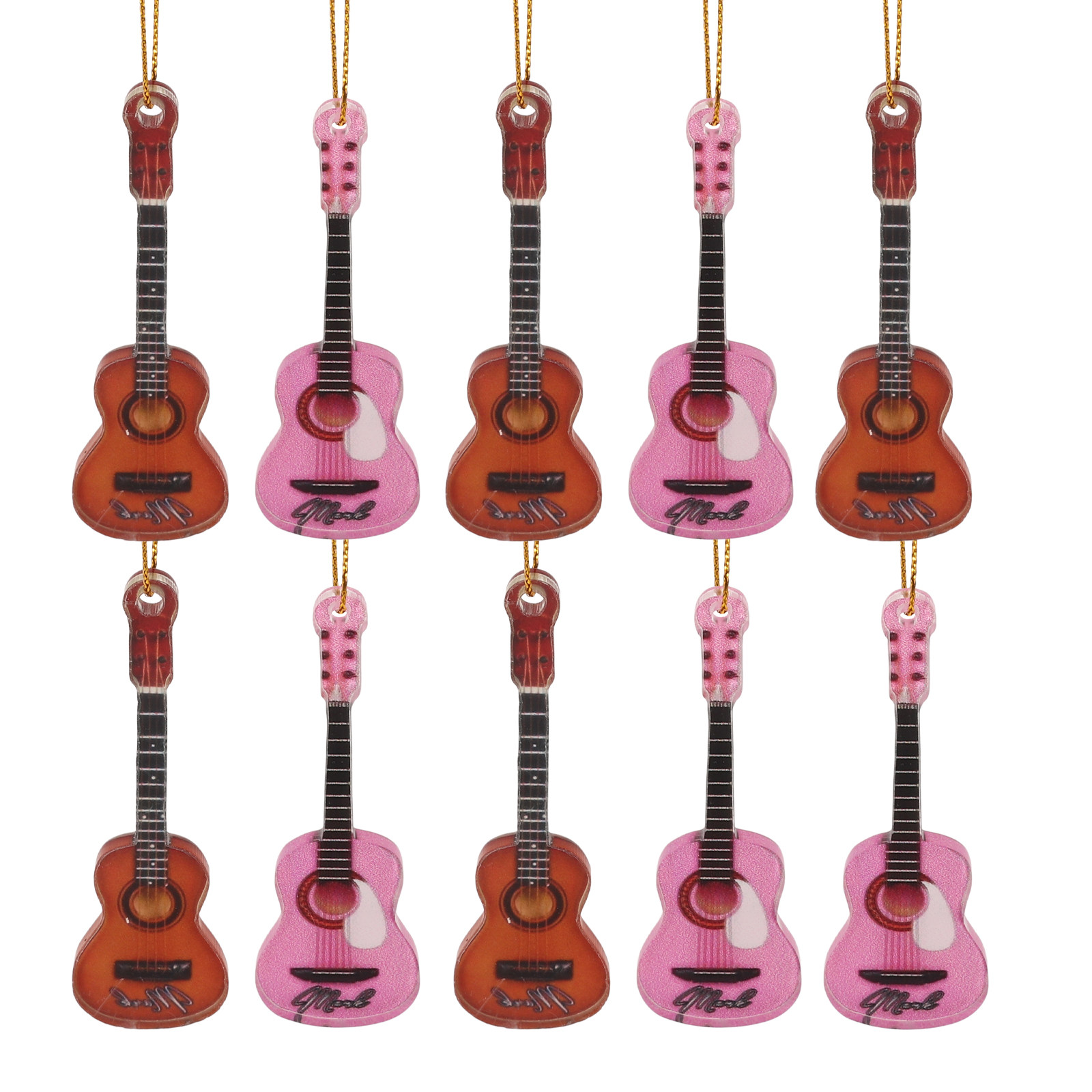 10 Buah Hiasan Gantung Gitar N - Musical Instrument Xmas Ornaments ulasan dan harga