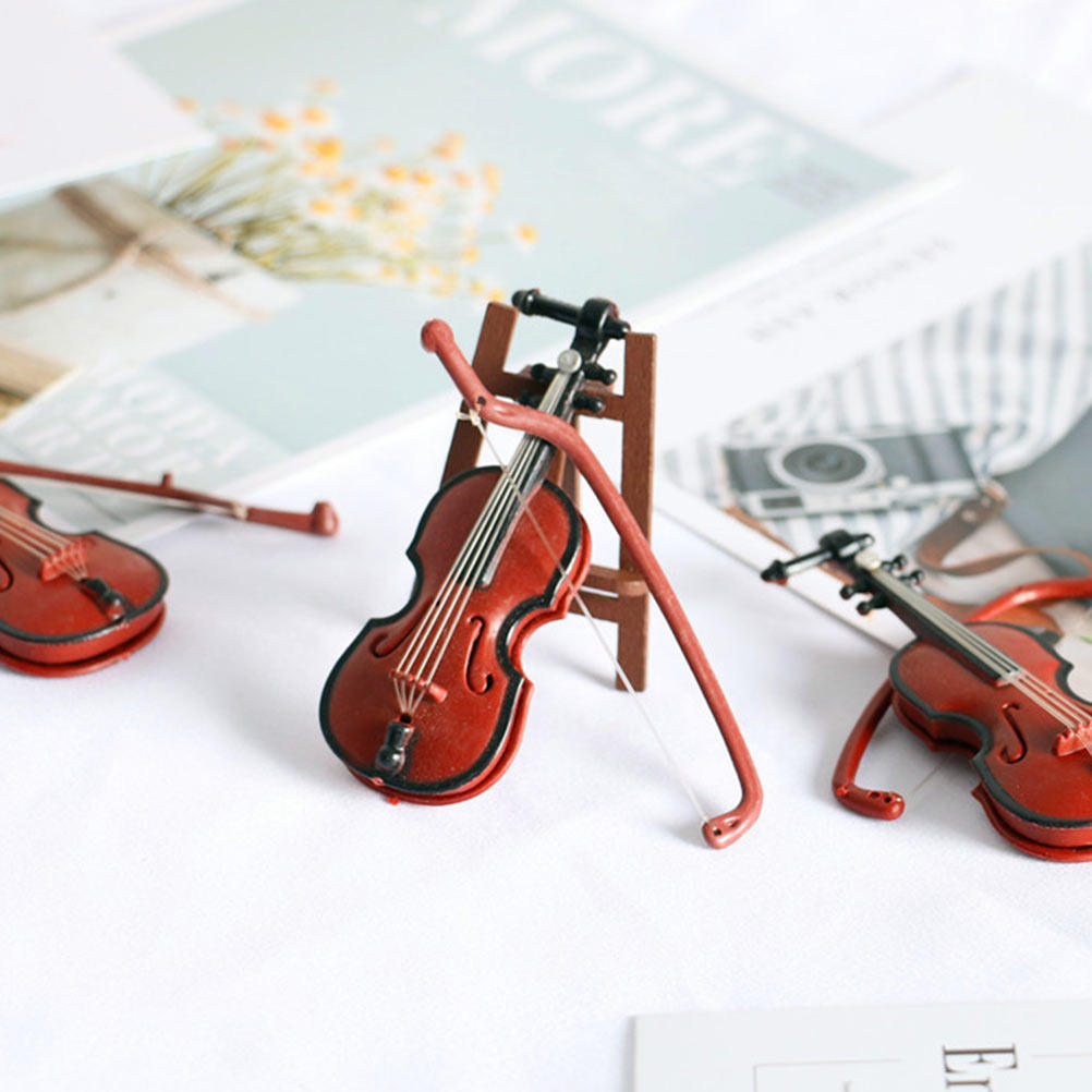 2 Buah Ornamen Biola Mini, Ala - Musical Instrument Xmas Ornaments ulasan dan harga