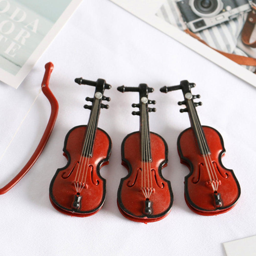 2 Buah Ornamen Biola Mini, Ala - Musical Instrument Xmas Ornaments ulasan dan harga