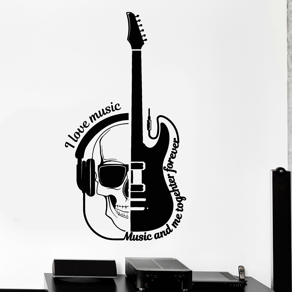 Stiker Dinding Vinil Catatan M - Musical Instrument Quotes ulasan dan harga