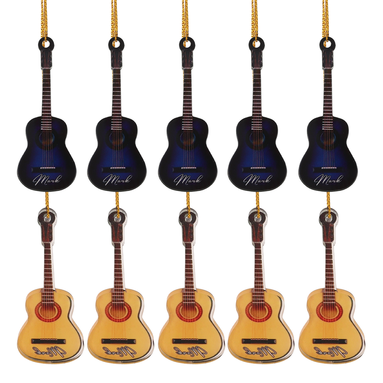 10Pcs Gitar Mini Natal Hiasan  - Musical Instrument Xmas Ornaments ulasan dan harga