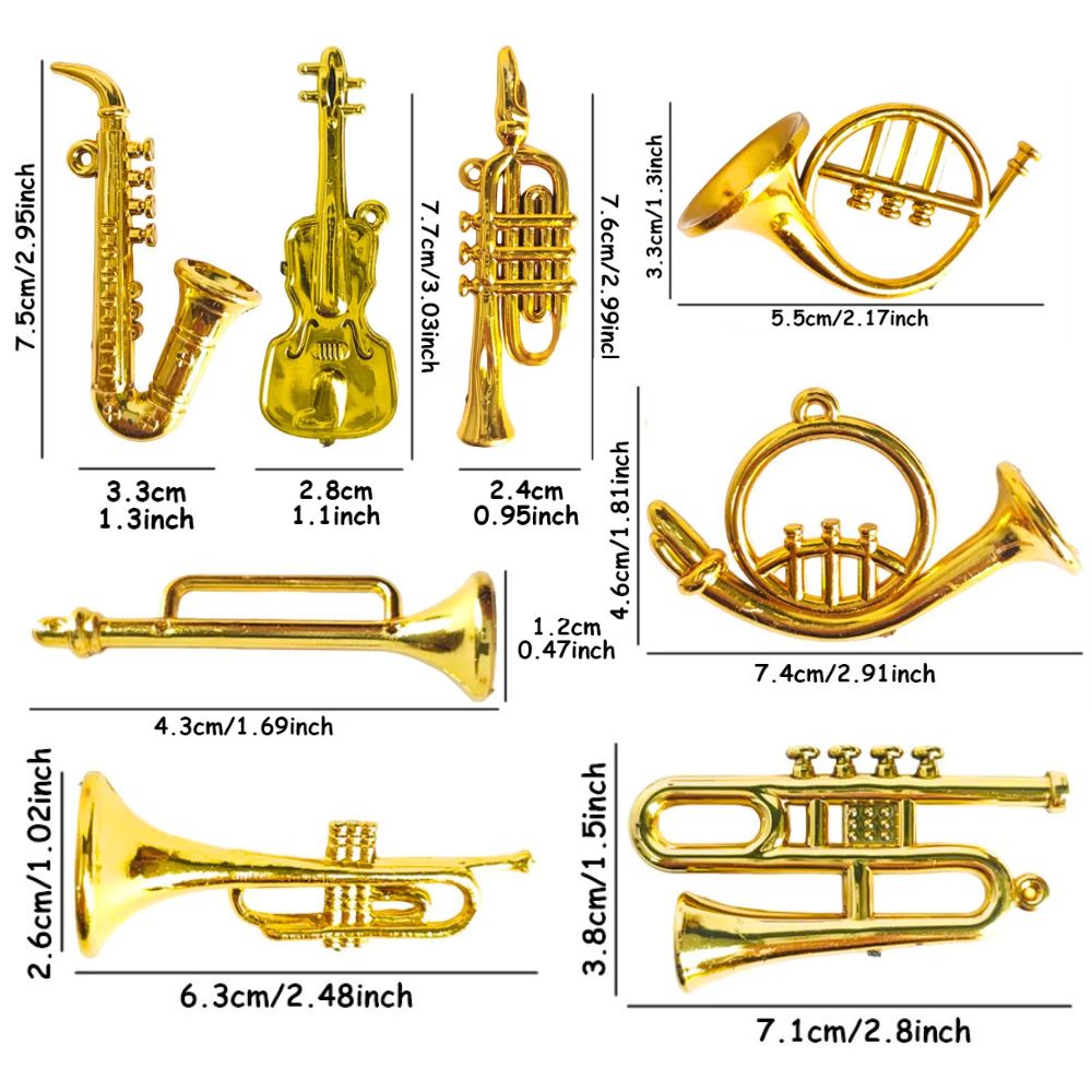 5/18 Buah Ornamen Alat Musik E - Musical Instrument Xmas Ornaments ulasan dan harga